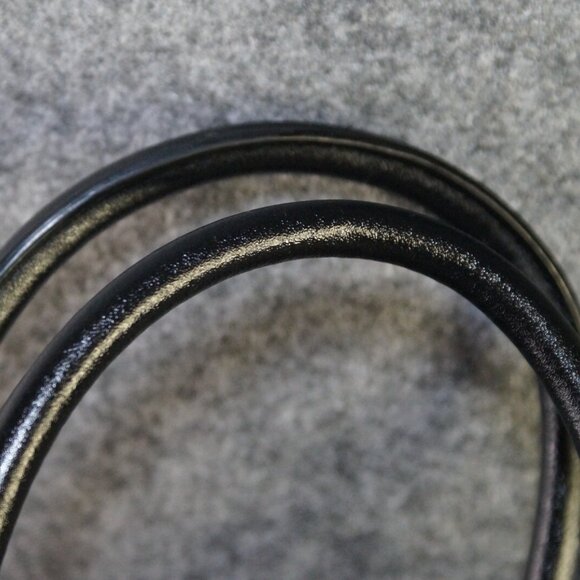 Michael Kors Mercer Belted Small Satchel Black Leather Top Handle Bag Purse - Picture 3 of 5